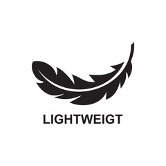 Obraz premium Lightweight feather icon logo symbol