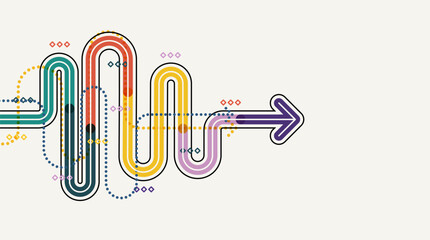 Abstract arrow direction. Technology background