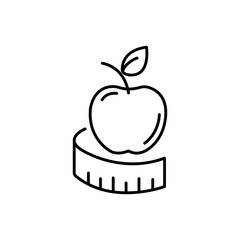 Healthy food, Healthy Diet Weight loss line icon. Simple element illustration. Healthy food, Healthy Diet Weight loss concept outline symbol design.
