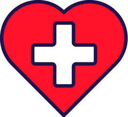 Obraz premium Swiss confederation flag in heart form vector