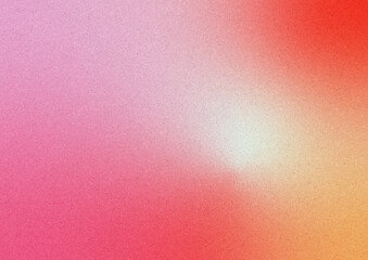 質感のあるピンクと赤のノイズ入りグラデーション背景。Textured pink and red noisy gradient background.