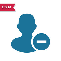 User, Man Icon. Professional vector icon, glyph style.