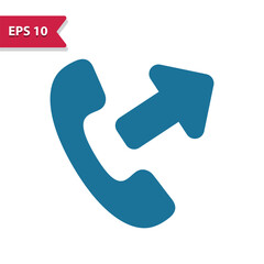 Telephone, Phone Call, Handset Icon. Professional vector icon, glyph style.