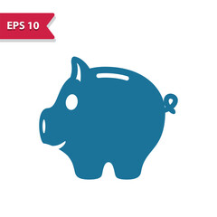 Piggy Bank, Piggybank Icon. Professional vector icon, glyph style.
