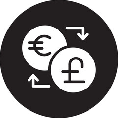 money exchange glyph icon