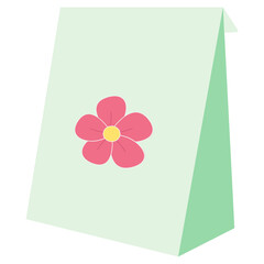 Packet of Flower Seeds. Vector flat illustration