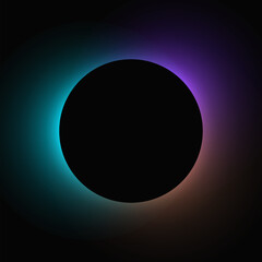 Circle illuminate light frame with color gradient