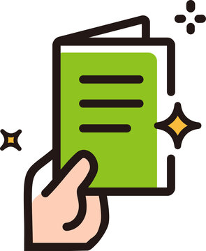 recommend clip art: line of read document icon. Hands holding page with resume file
