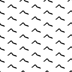 Seamless pattern with sketch squiggle