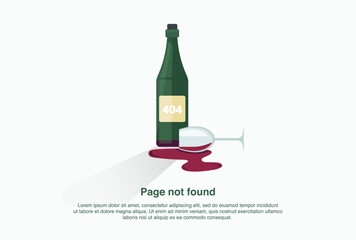Internet network warning 404 Error Page or File not found for web page.
