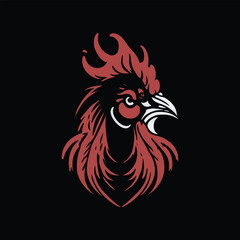 Rooster Logo Vector Template Design minimalist