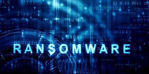 2d illustration ransomware computer virus
