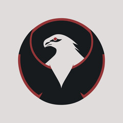 minimalist eagle logo vector illustration