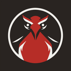minimalist eagle logo vector illustration