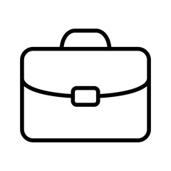 Briefcase icon. Business bag icon. Suitcase, portfolio symbol, linear style pictogram isolated on white.