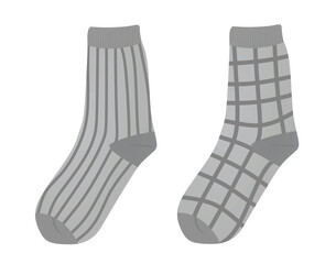 Line pattern sock. vector illustration