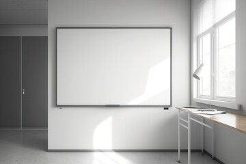 Naklejka na ściany i meble blank interactive whiteboard for education and office meeting