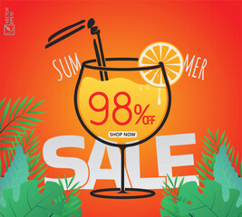 Hot sale, mega sale, summer sale special offer up to 98 percent off.