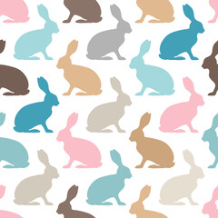 Endlosmuster Osterhase Retrofarben