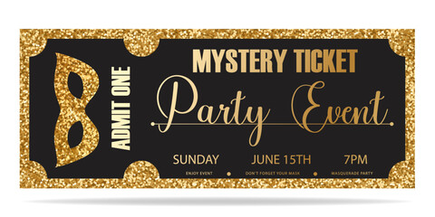 Carnival glittering lettering design, Night Party Poster, Dance Party Flyer, Musical Party Banner, Carnival Invitation. Admite one
