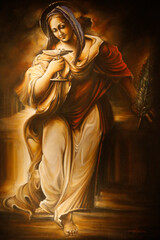 Painting in Santo Spirito in Sassia's church, Rome. Italy.