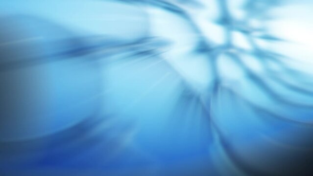 Spiraling blue abstract object moving on a slow pace