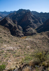 Mountains in Barranco del Chorrillo, Gran Canaria, Spain