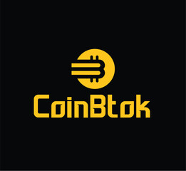Obraz premium Crypto Coinbtok logo 
