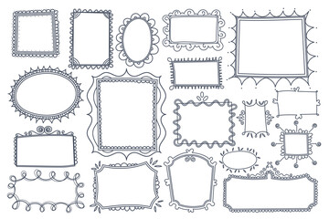 Various styles of text boxes are designed for use in comics and illustrations