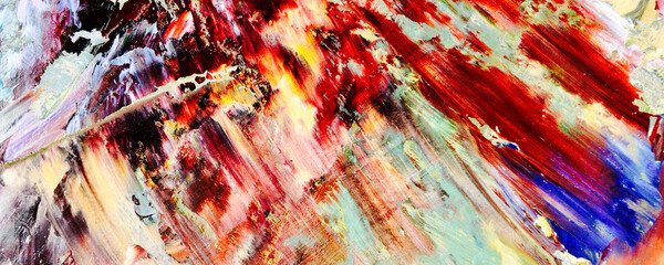 Color texture. Hand drawn oil painting on canvas. Abstract art background. Modern, contemporary art. Colorful canvas. Wall decor background	
