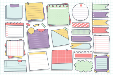 Various styles of text boxes are designed for use in comics and illustrations