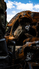 car cemetery in Irpen