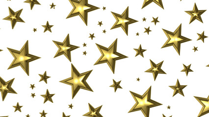 XMAS Stars - Holiday golden decoration, glitter frame isolated -