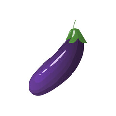 Eggplant vegetable icon. Cartoon illustration of eggplant vegetable icon for web design
