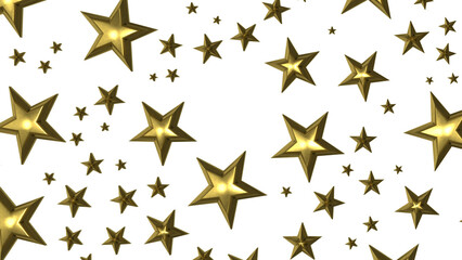 XMAS Stars - Holiday golden decoration, glitter frame isolated -