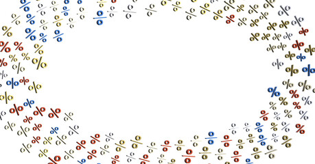 Sales icons floating in the air 3D rendering