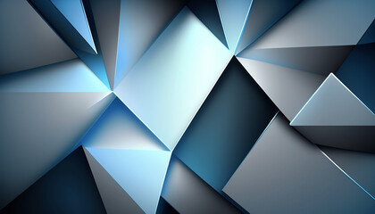abstract blue background with triangles AI generated