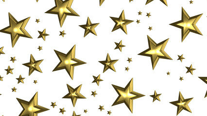 XMAS Stars - Holiday golden decoration, glitter frame isolated -