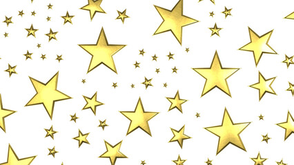 Fototapeta premium XMAS Stars - Holiday golden decoration, glitter frame isolated -