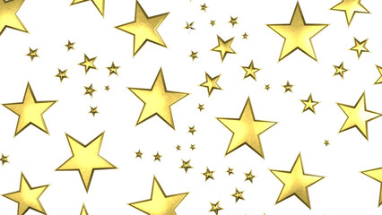 XMAS Stars - Holiday golden decoration, glitter frame isolated -