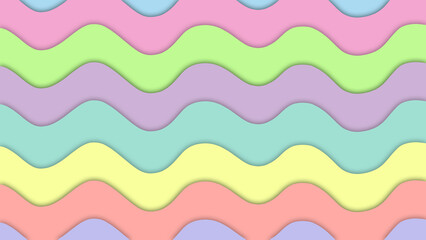 Happy Easter Colorful Waves Pastel Easter Holiday Colors