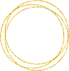 Gold glitter swash shiny round circle frame, luxury shape illustration element