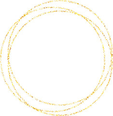 Gold glitter swash shiny round circle frame, luxury shape illustration element