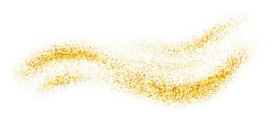 Gold glitter swash shiny  stroke shape, luxury  party element