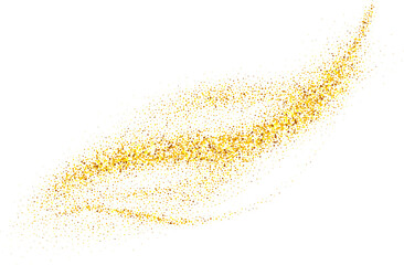 Gold glitter swash shiny brush stroke shape, luxury illustration party element
