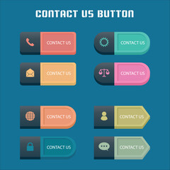 Naklejka premium Contact us buttons