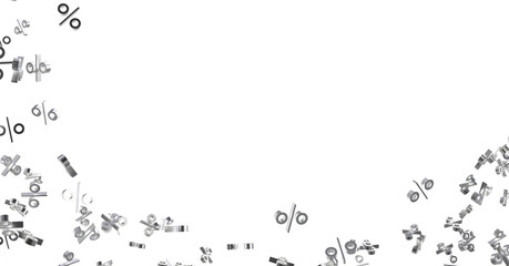 percent shopping digital in hand 3d.