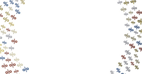 percent shopping digital in hand 3d.