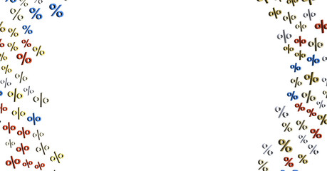 percent shopping digital in hand 3d.