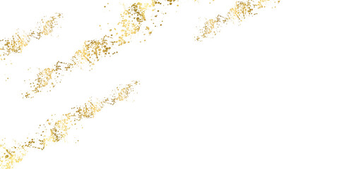Gold sparkle ,splatter border,Gold Foil Frame Gold brush stroke on confetti luxury background.	